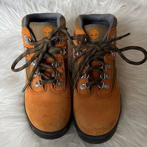 Timberland Kids Orange Hiking Boots size 2